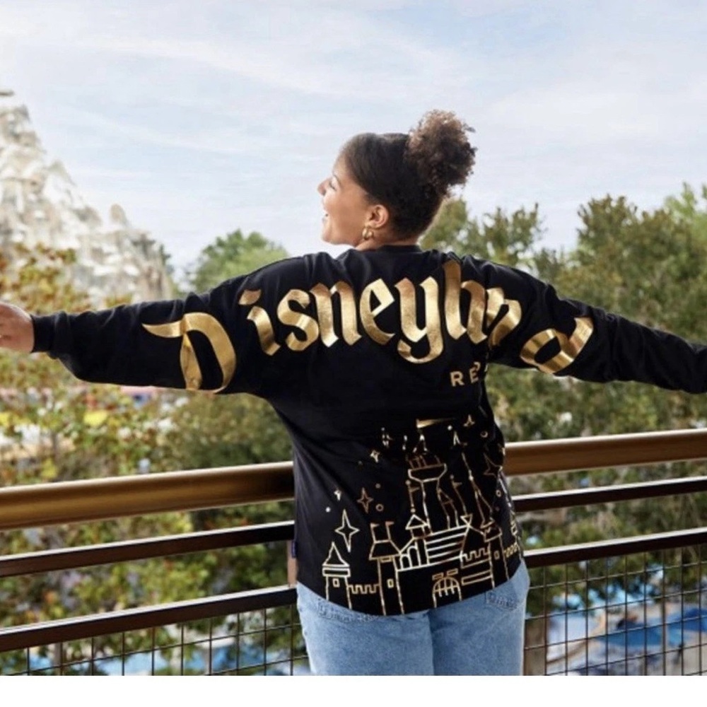 Disneyland Black & Gold Sleeping Beauty Castle spirit jersey FREE SHIPPING